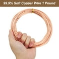 thumbnail image 2 of Hilo de cobre suave Uxcell 99.9%, 9 gauge / 3 mm de diámetro, 24 pies / 7.3 m, 1 libra, 2 of 7