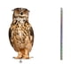 thumbnail image 1 of Decoración colgante repelente de pájaros en forma de búho con tiras reflectantes y cascabeles | Espantapájaros acrílico de doble cara para jardín, balcón y patio | Repelente seguro para palomas,, 1 of 1