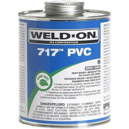 Bilot 1681-4113 10148 1 Pint 717 PVC Cement, Gray