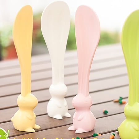 Super Cute Solid Color Rabbit Rice Spoon Original Single Vertical ...