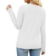 thumbnail image 4 of Women's Soft V Neck Long Sleeve Fall Casual Regular Fit Sweater Tops, 4 of 4