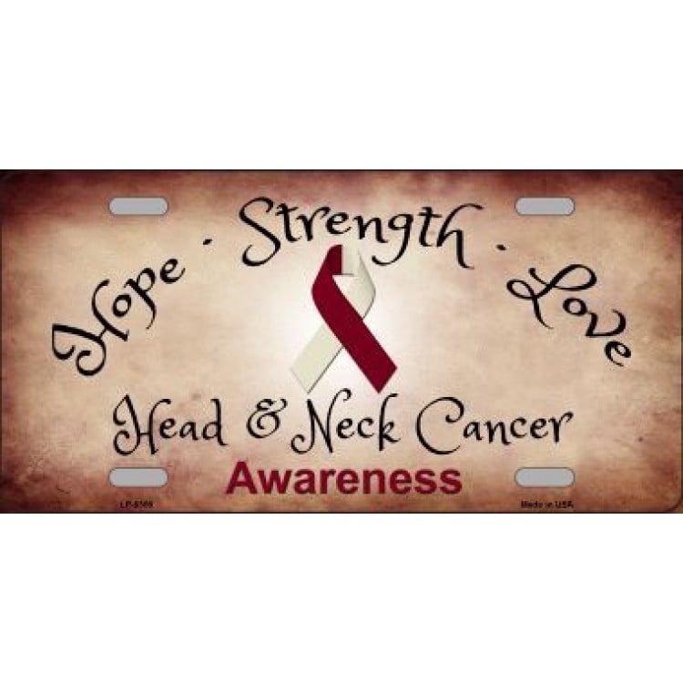 Head And Neck Cancer Ribbon Metal License Plate Walmart Canada
