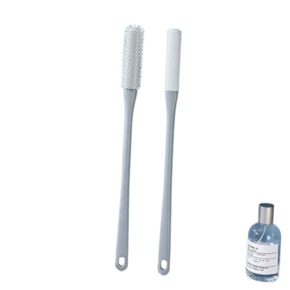 2 Pcs Toe Cleaning Brush 15.7" Foot Scrubber in Shower with Long Handle Silicone Foot Gap Brush Soft Skin Exfoliation Toe Crevice Brush for Foot Seniors, Elderly, Men and Women