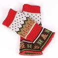 thumbnail image 3 of Honeeladyy Womens Gloves Suit for Running, Women's Winter Knitted Gloves Half Finger Gloves Warm Christmas Gloves, 3 of 4