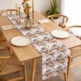 thumbnail image 3 of Thanksgiving Pumpkin Table Runner - 60 Inch Long, Kitchen Dining Table Runner Dresser Scarves, Autumn Vintage Fallen Leaves Farmhouse Decor for Coffee Tables Wedding Party Banquet, 3 of 8