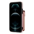thumbnail image 5 of iPhone XR Luxury Leather Case with Card Holder for Women Phone Case Wallet with Strap Credit Card Slots Crossbody Strap with Kickstand Zipper Shockproof Case For iPhone XR,Rosegold, 5 of 10