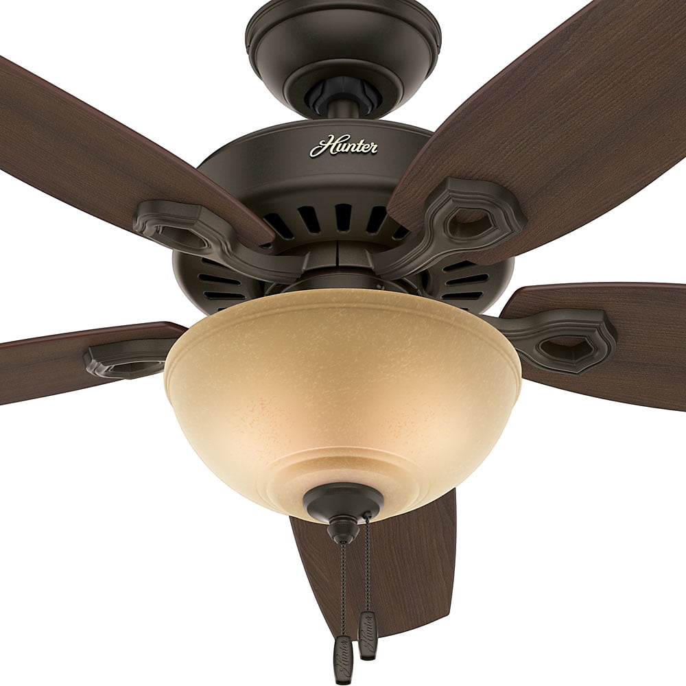 Hunter 52 Builder New Bronze Ceiling Fan With Light Kit And