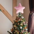thumbnail image 2 of 9 inch Furry Star Christmas Tree Topper, Soft Plush Xmas Tree Topper for Christmas Tree Decor, Holiday Party, and Festive Home Celebrations, 2 of 5