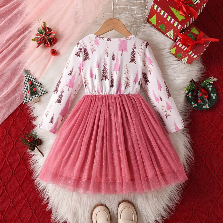 white christmas dresses Cute Baby Girl Puffy Christmas Dress Toddler Birthday Party Princess –  marryshe main image 0