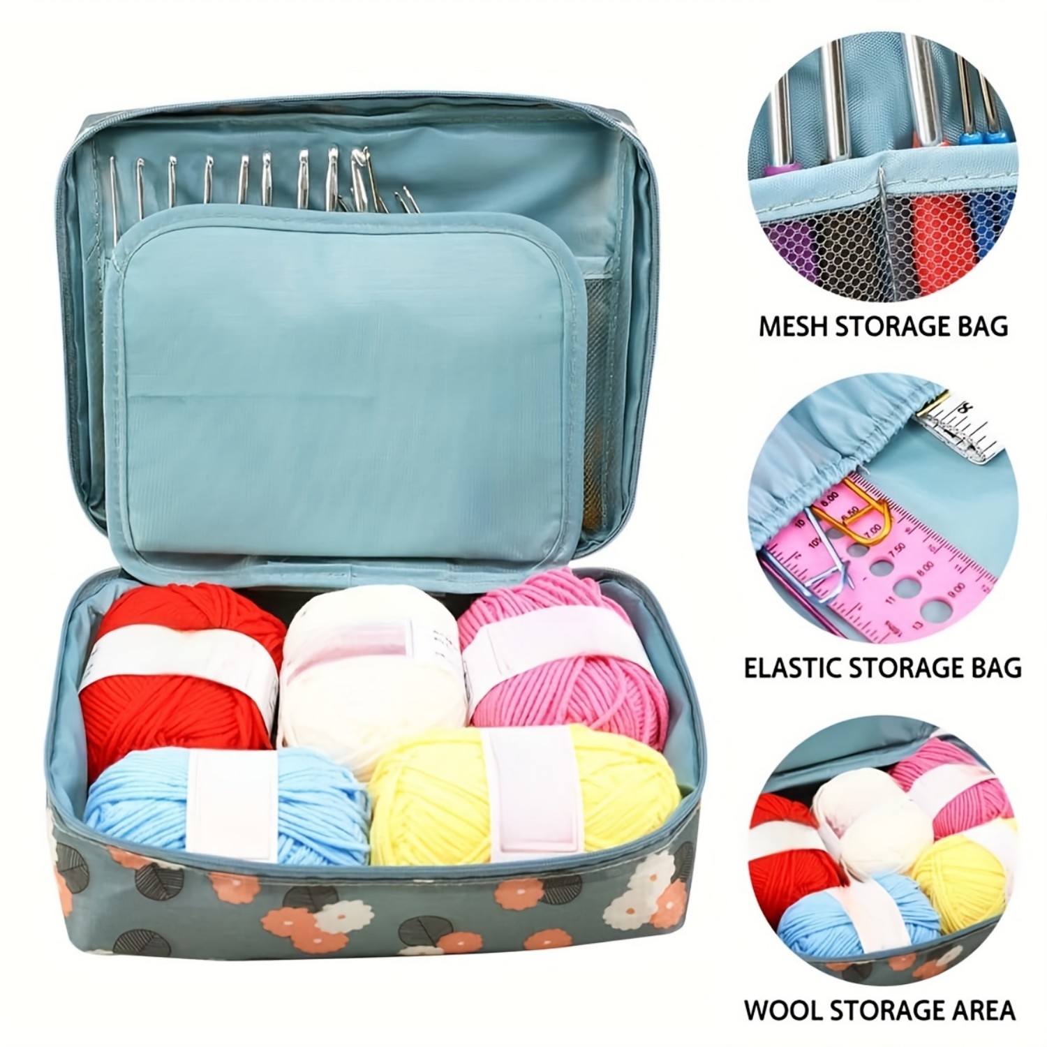 Jous 103-Piece Crochet Kit with Hooks, Yarn & Accessories photo 4