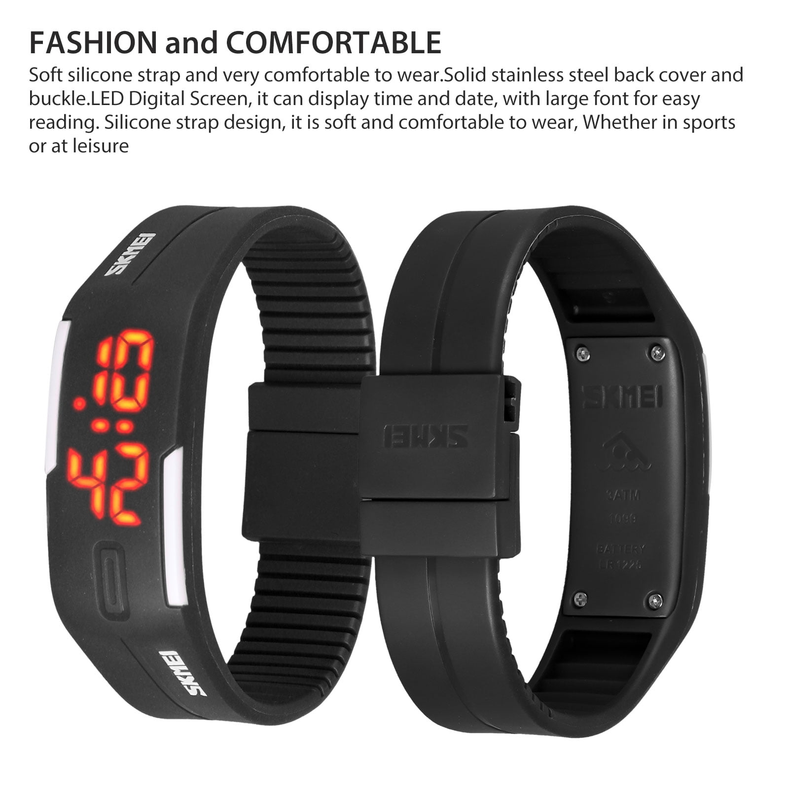 silicone waterproof watch