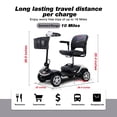 thumbnail image 5 of Outdoor Mobility Scooter for Senior, Heavy Duty Electric Scooters with 4 Wheel, Sliding Swivel Seat with Flip-Up Armrests for Adults, Easy Assembly, 300lbs, Plum, SS172, 5 of 7