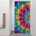 thumbnail image 2 of Pink and Green Tie Dye Pattern Modern Waterproof Shower Curtain Set with 12 Hooks, Washable Decorative Bathroom Shower Curtain, 2 of 6
