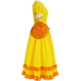 thumbnail image 6 of 6-Piece Galaxy Princess Cosplay Costume Set for Women, Satin Cosplay Party Gown with Crown, Star Wand & Accessories, Complete Halloween Dress-Up Outfit (Yellow), 6 of 8