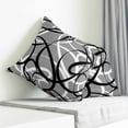 thumbnail image 3 of Grey Geometric Pillow Covers 24x24 Inch Decorative Throw Pillow Cover, Retro Black White Abstract Striped Lines Sofa Pillowcases Accent Cushion Case Home Decor Bedroom Living Room, 3 of 6