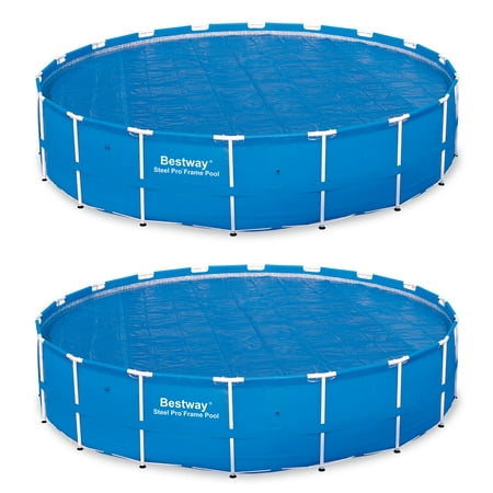 Bestway 18 Foot Round Above Ground Swimming Pool Solar Heat Cover (2 (Best Way To Heat A Screened Porch)