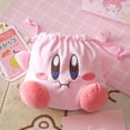 thumbnail image 5 of Pink Plush Star Drawstring Plush Kawaii Bag Monedero de viaje Maquillaje Cosmético Bolsas de almacenamiento Organizador TUNC Sencillez, 5 of 5