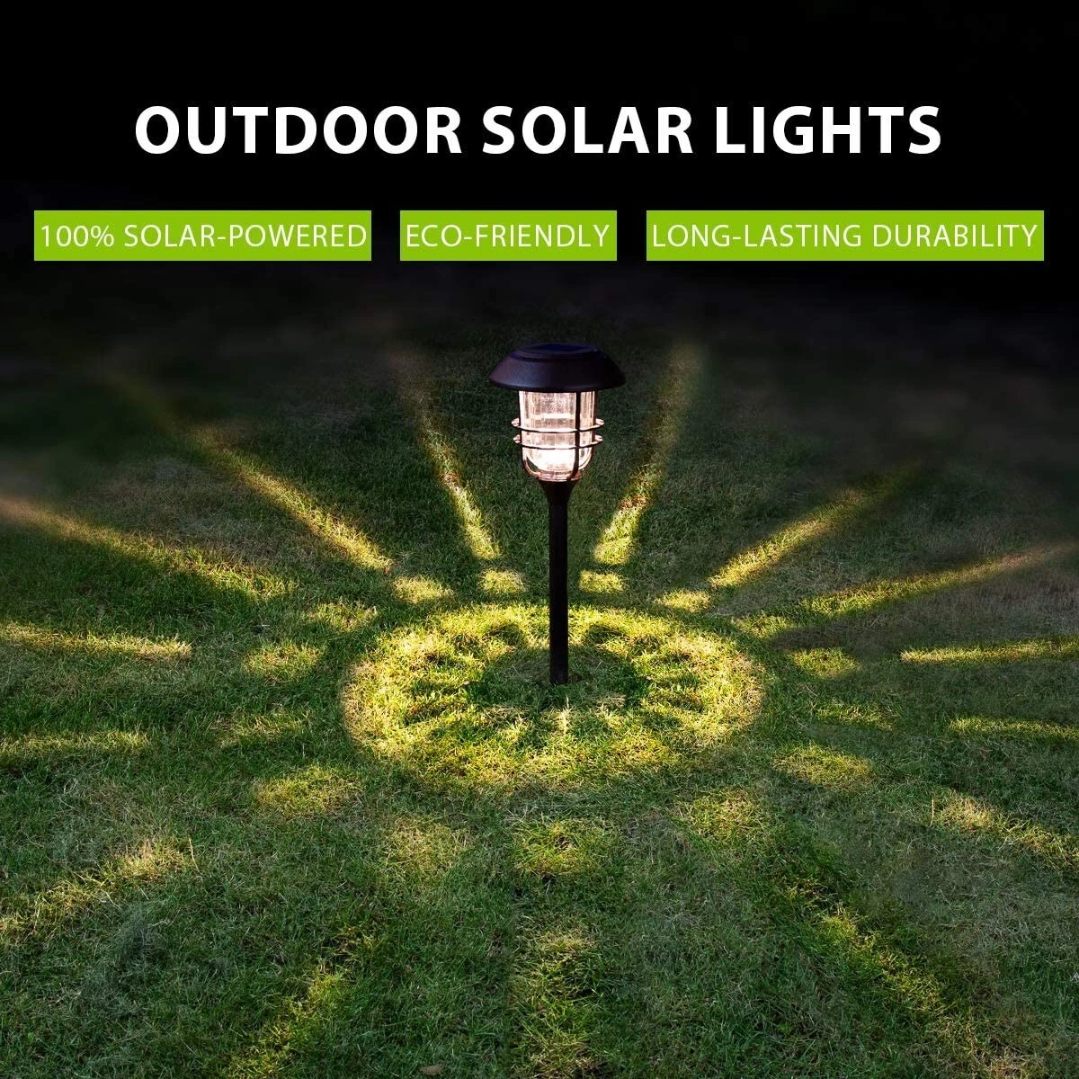 iMeshbean 6 Pack LED Landscape Light Solar Power Path Lights Outdoor Pathway Solar Light Waterproof