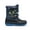 BLACK/NEON/GREEN, variant on Boys & Girls Winter Zip Snow Boots Outdoor Warm Waterproof Sport Snow Boot BLACK/ROYAL Size 4