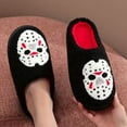 thumbnail image 3 of CHICVOMEY Funny Halloween Slippers for Women Men Fuzzy Memory Foam Cute Slippers Fluffy Warm Comfort Indoor&Outdoor House Couple Slippers, 3 of 8
