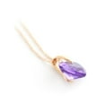 thumbnail image 4 of Galaxy Gold 14K Solid Gold Natural Amethyst Pendant Necklace for Women - Rose Gold Fine Jewelry, 4 of 5