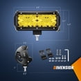 thumbnail image 2 of Barra de luces LED Nilight de 6,5" ámbar 120W combo spot y flood, 2 of 8