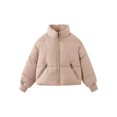 thumbnail image 1 of Chaqueta de plumón y algodón de moda para mujer, chaqueta holgada de cuello alto pequeño para estudiantes, 1 of 6