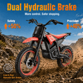 thumbnail image 5 of Q1 Electric Dirt Bike for Teens & Adults - 5500W 57 MPH Motor, 65 Miles Range, 60V 30Ah Removable Battery, 14"/12" Tires, Dual Disc Braking & Full Suspension Off-Road Motorcycle, 5 of 10