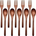 thumbnail image 1 of Juego de tenedores de cucharas de madera que incluyen cucharas de madera y tenedores de madera utensilio de madera japonés (10 piezas), 1 of 5