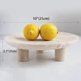 thumbnail image 3 of Handmade Travertine Fruit Bowl for Kitchen Counter 10", Large Decorative Bowl for Home Decor, Modern 3-Legs Serving Plate, Key Bowl for Entryway$$Home Decor, Kitchen, & Other, 3 of 7