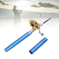 thumbnail image 1 of Canne à Pêche Miniature Stylo Canne à Pêche de Poche Compacte Canne à Pêche Portable avec Moulinet Roue Hameçons Ligne pour Amateurs de Pêche en Plein Air, 1 of 7