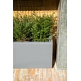 thumbnail image 3 of Veradek Block Series Long Box Small Plastic Planter - Gray, 3 of 11