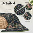 thumbnail image 3 of Black Flowers Throw Pillow Covers, Spring Floral Elegant Pastoral Vintage Soft Breathable Pillow Cases with Invisible Zipper for Sleeping, Standard Pillowcases for Couch Bed Sofa Chair 20x26 Inches, 3 of 9