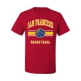 thumbnail image 2 of Wild Bobby City of San Francisco Basketball Fantasy Fan Sports Men's T-Shirt, Red, X-Large, 2 of 5