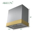 thumbnail image 4 of Akicon 600 CFM Wall Mounted Range Hood, Stainless Steel Range Hood 30 inch, Energy Saving, Ducted Kitchen Hood for Cooking, Powerful Vent Motor, Brushed Stainless with Gold, 4 of 7