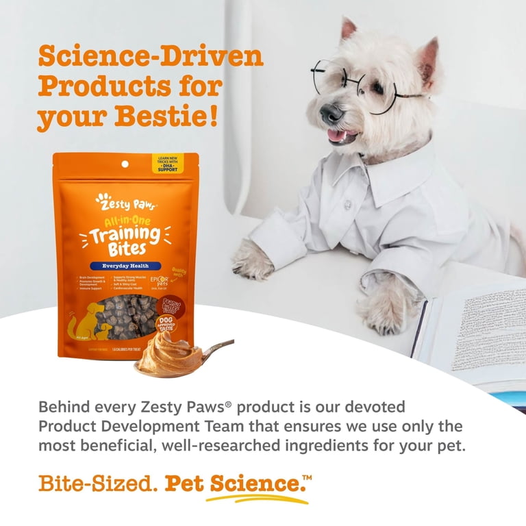 Zesty Paws All-in-One Training Bites, Peanut Butter, 8 oz photo 8