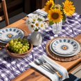 thumbnail image 2 of Purple Tulip Table Runner, Purple Flower Silhouette Kitchen Table Runners Dress Scarves for Table Decorations Party/Restaurant/Indoor Outdoor Use, 13x108in, 2 of 9