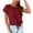 #300-Wine, variant on Craaazy Women's Relaxed Fit Summer Short Sleeve Topss, Round Neck Bow Knot Casual Shirt, Loose Fit Comfy Tee for Everyday Outfits Gifts