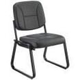thumbnail image 4 of Global Industrial Bonded Leather Reception Chair, Armless, Black, 4 of 4