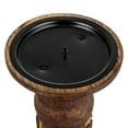 thumbnail image 3 of Bloomingville Carved Wood Candle Holder, Natural, 3 of 3