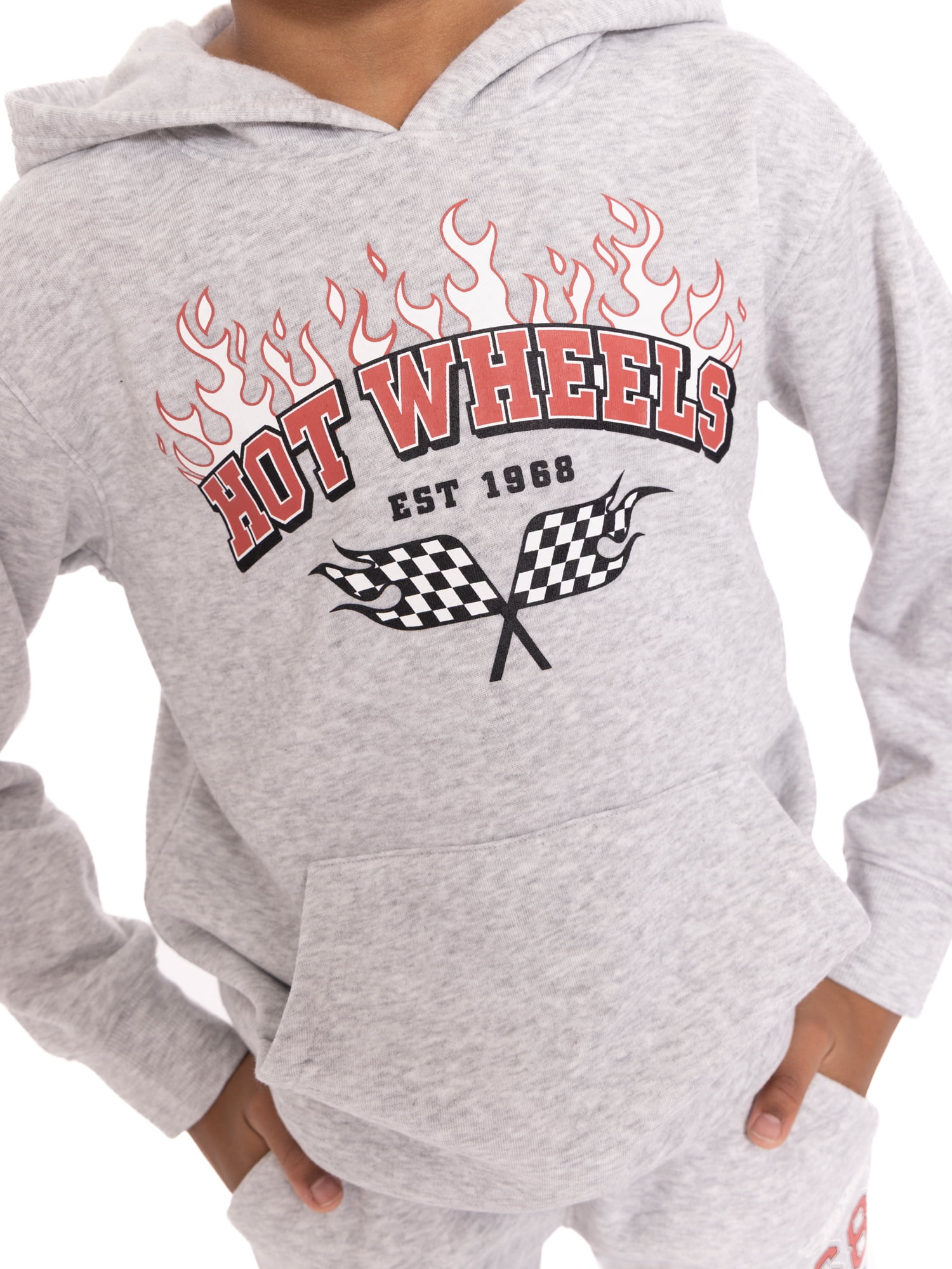 Hot Wheels Boy's Graphic Hoodie with Matching Jogger Pant, 2 Piece Set, Sizes 4-16