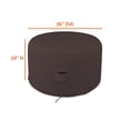 thumbnail image 2 of Covers & all Round Ottoman Cover, 12 Oz PVC Waterproof, UV & Weather Resistant Patio Garden Furniture Stool Protector Indoor Outdoor Use with Air Vents & Drawstrings (36" Diameter x 24" H, Coffee), 2 of 6
