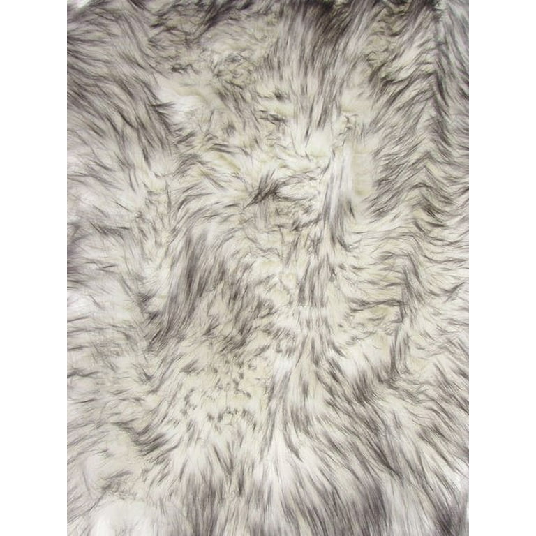 White Solid Shaggy Long Pile Fabric / Sold By The Yard/EcoShag