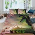 thumbnail image 2 of Película Wicked Conjunto de sábanas temático, trío de piezas, cómodo y amigable con la piel, diseño único, regalo de decoración para el hogar para familiares, amigos y fans, 90 cm * 190 cm, 2 of 6