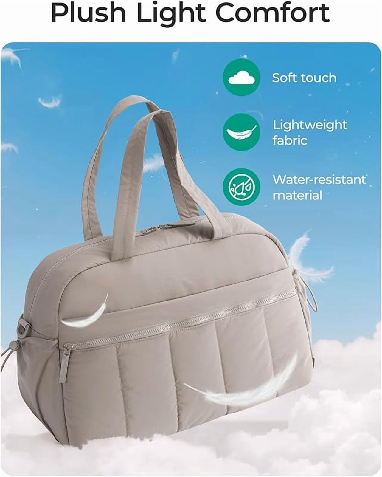 Multi-Compartment Women’s Tote - Water Resistant Gym & Travel Duffel with Wet Pocket, Lightweight Carry-On Weekender