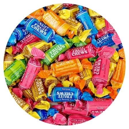 Tootsie Roll Fruit Chews, 2lb Bulk Bag (Approx. 140 Pieces), Taffy Candy, Assorted Fruit Individually Wrapped Candy