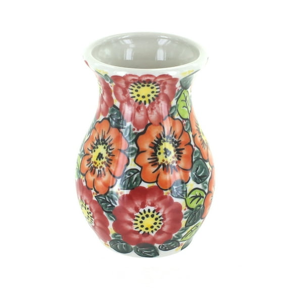 Blue Rose Polish Pottery Indoor Tabletop Marigold Surprise Vase