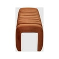 thumbnail image 6 of Meridian Furniture Andaz 17.5" Velvet & Solid Wood Bench in Cognac, 6 of 7