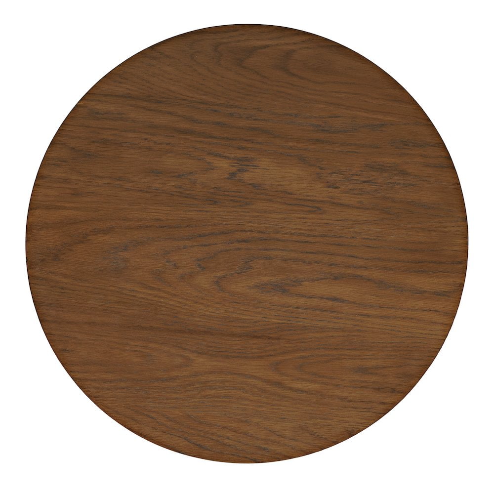 Jofran Auden 24" Round Mid-Century Modern Fluted Pedestal Base End Table