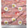 thumbnail image 1 of Soimoi Poly Georgette Fabric Dot,Bathtub & Fox Cartoon Printed Craft Fabric by The Yard 42 Inch Wide, 1 of 1
